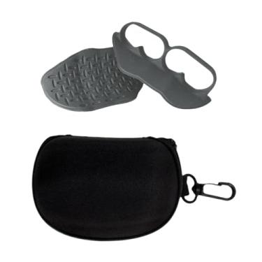 Imagem de Aymzbd 1 par de levantamento de peso Apertos de exercícios não deslizam com estojo de armazenamento Luvas de ginástica para protetores de mão para exercícios, Cinza