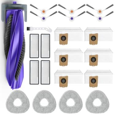 Imagem de Kit de peças de reposição para aspirador de pó Narwal Freo Z Ultra Robot Kit de acessórios, 1 escova de rolo principal, 4 filtros Hepa, 4 almofadas de esfregão, 6 sacos de pó, 6 escovas laterais,