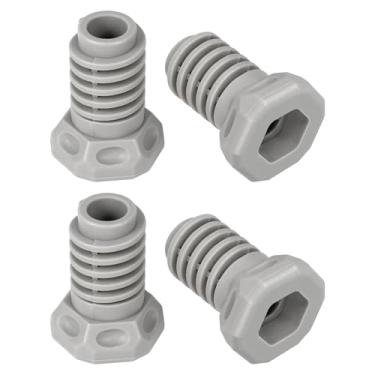 Imagem de Pacote com 4 pernas de nivelamento para secadora compatíveis com Samsung - DC61-03128A Pés de substituição - Material ABS de estabilidade aprimorada, resistente à corrosão - Peça OEM AP5324682