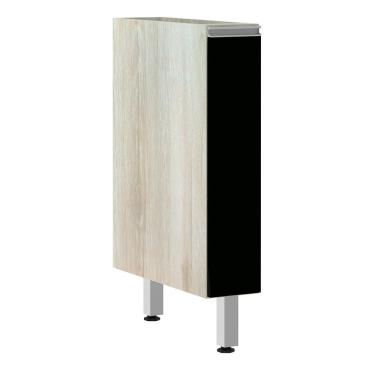 Imagem de Balcão Sem Tampo 15cm Lis Legno Crem e Preto Tx