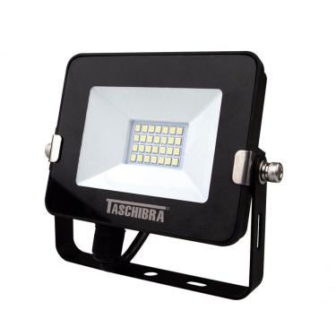 Imagem de Refletor Taschibra Led Tr Slim Luz Branco Fria 10W 6500K Preto 110V