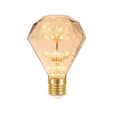 Imagem de Lâmpada Led Taschibra Vintage Fireworks D95 E27 Bivolt 2200k Amarelo âmbar