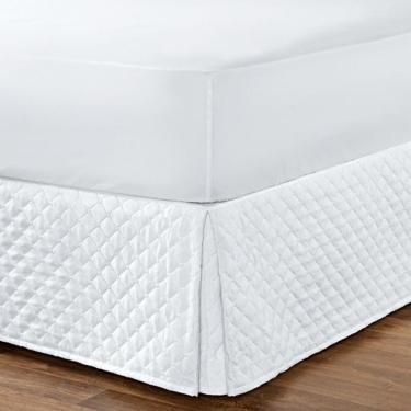 Imagem de Saia Box Solteiro Matelada 01 Peça - Branco