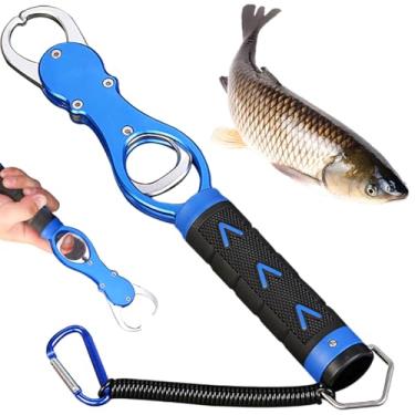 Imagem de Huraoerrrr Alicate de pesca de alumínio para aviação, peixe com escama, alça confortável antiderrapante para pesca