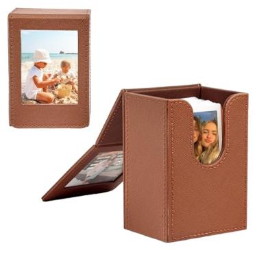 Imagem de WOGOZAN Mini Estojo Para Fotos Câmera Fujifilm Instax 12/11/99/90/Evo, Acessórios Filme De 2,15 X 3,4 Polegadas, Bolsa Proteção Fotos, Pode Conter Mais 50 Filmes (Marrom Escuro)