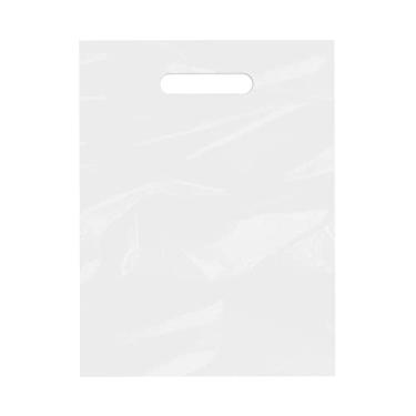 Imagem de Belinlen Sacolas De Compras Plástico Brilhante, 200 Unidades, 9 X 12 Pol., Para Lojas, Butiques, Festas, Presentes E Muito Mais, Reutilizáveis, Obrigado (Branca, 2 Mil).