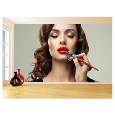 Imagem de Papel De Parede Salão De Beleza Maquiagem Make 3,5M Slb62 - Você Decor