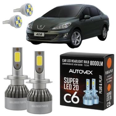Imagem de Ultra LED C6 H7 Lâmpada Farol Baixo Peugeot 408 2011 Diante - Autovex