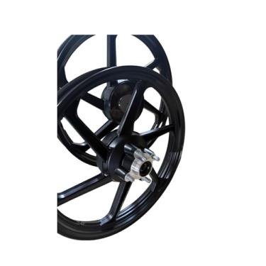 Imagem de RODA DE LIGA LEVE 1.60X18/1.85X18 - MOD. 6 PALITOS P/MOTO HONDA CG 125 FAN 2009 Á 2012 - FREIO A LONA [PAR] (C/ROLAM./RETEN