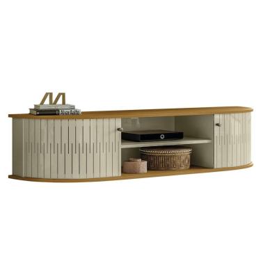 Imagem de Bancada Suspensa Tv 60 Pol 2P 136 cm Modena Cumaru Opala MADETEC