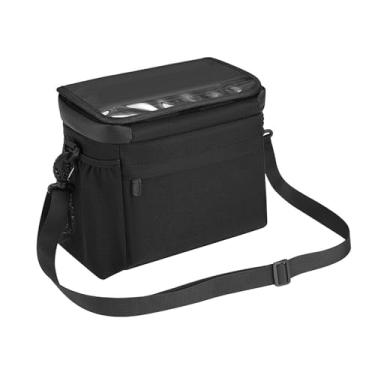 Imagem de Dynwave Bolsa para guidão de bicicleta com isolamento frontal, cesta para bicicleta com alça de ombro, suporte para quadro frontal de ciclismo de 6L para