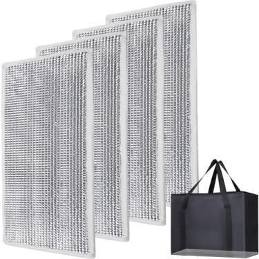 Imagem de Bodaon 4PK Fundo rígido de isolamento portátil para saco de entrega de comida de 40,6 cm L x 23,5 cm P, acessórios para sacolas XL-Bags com isolamento Uber Eats/Doordash, bolsa de compras e buffet