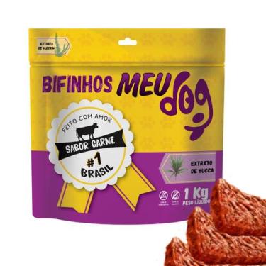Imagem de Petisco para cachorro Bifinho Meu Dog 1Kg sabor CARNE