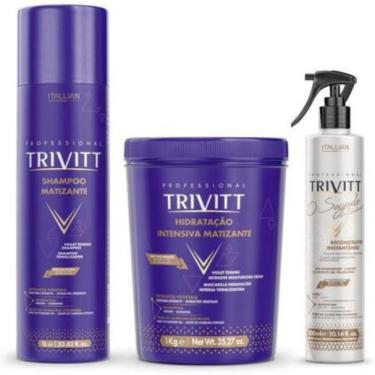 Imagem de Shampoo Matizante+ Hidratação Intensiva 1Kg+ Segredo Trivitt