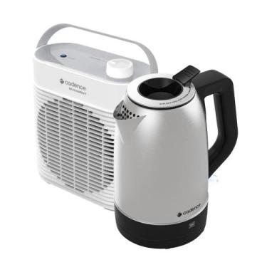 Imagem de Kit Cadence Aquecedor MiniConfort e Chaleira Pure Inox, 110V