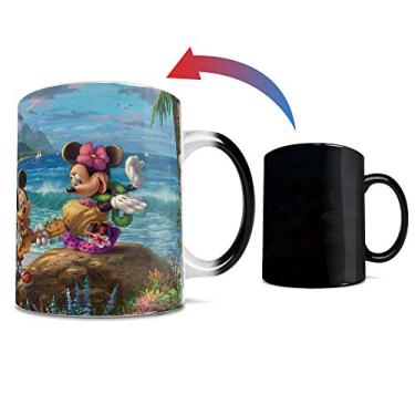 Imagem de Morphing Mugs Disney - Mickey e Minnie Mouse - Havaí - Uma caneca de cerâmica sensível ao calor que muda de cor de 325 ml - Imagem revelada quando um líquido quente é adicionado!