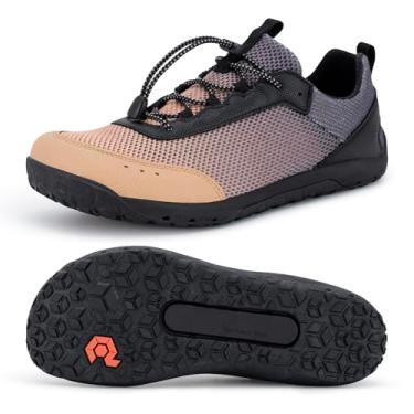 Imagem de Pulltop Tênis aquático masculino Barefoot | Secagem rápida | Tênis anfíbio com sola autodrenante leve e larga sem queda, Wt08|lt Tan-dk Cinza, 13 Wide