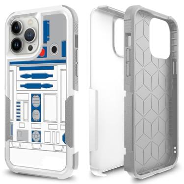 Imagem de Candykisscase Capa para iPhone 12 Pro Max, R2D2 Astromech Droid Robot Padrão Absorção de Choque PC Rígido e Silicone Interior Híbrido Camada Dupla Armadura Defender Capa para iPhone 12 Pro Max