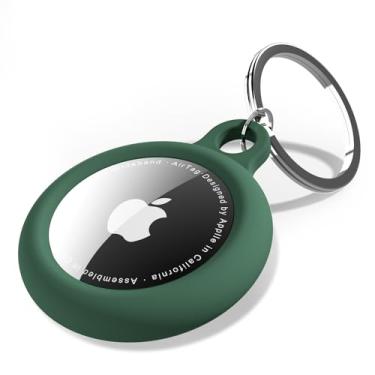 Imagem de oakxco Para chaveiro de silicone Airtag, suporte para Airtag com chaveiro, capa de etiqueta de ar, acessórios fofos para crianças, bagagem, coleira de cachorro de carro, compatível com capa de Airtag