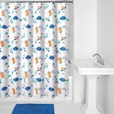 Imagem de Cortina De Banho Dinossauros 180X180 Cm - Just Home Collection
