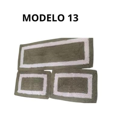 Imagem de Tapete de Frufru Personalizado cozinha 3 peças 1,20 x40  Decoração Exc