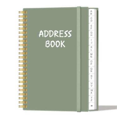 Imagem de Livro de endereços com abas alfabéticas - Telefone e agenda de endereços com contatos de endereço, data especial, telefone, aniversário e senha de login na Internet para casa e escritório, 10,9 cm x
