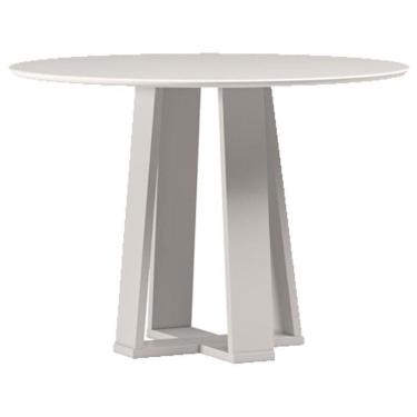 Imagem de Mesa De Jantar 100x100 Cm Isabela Com Vidro Off White – New Ceval