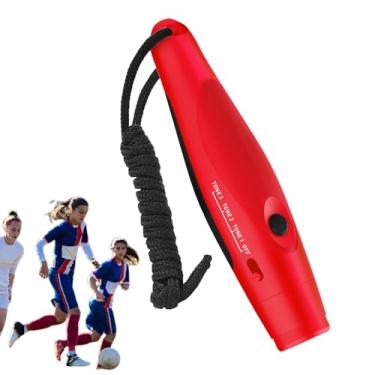 Imagem de Apito Eletrônico | 3 Níveis de Tom e Volume - Apito de Árbitro Portátil de Mão com Cordão para Desportos Treino de Treinadores Treino de Cães Sobrevivência ao Ar Livre Caminhada e Campismo