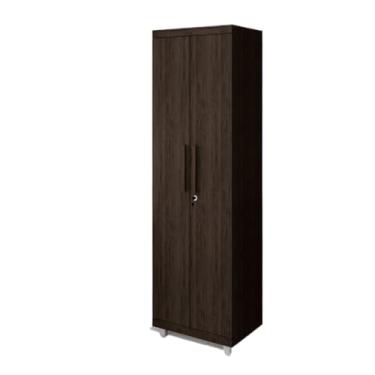 Imagem de Armário Multiuso 2 Portas Com Chave Organizador, Sapateira, Armário Lavanderia (Cappuccino)