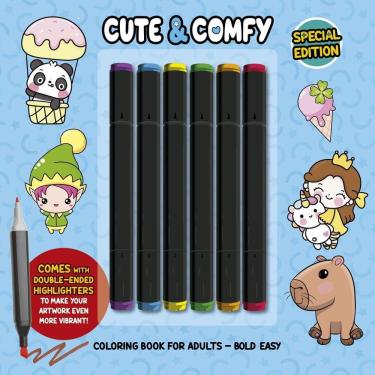 Imagem de Cute & Comfy Coloring Book for Adults - Special Edition - Livro de Colorir Adulto