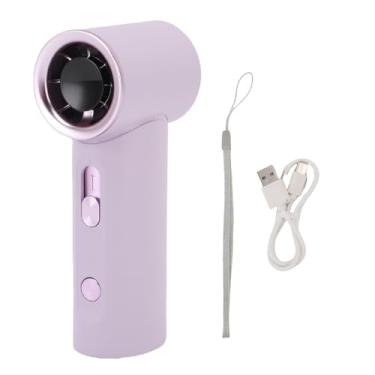 Imagem de AUNMAS 100 Velocidades de Velocidades Ajustáveis Silenciosa Exibição Digital Mini Ventilador de Bolso de Bolso de Alta Velocidade Com Tela de Bateria para a Praia de Viagem Praia (Roxo)
