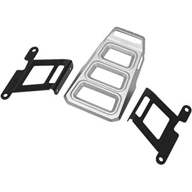 Imagem de Kuryakyn Acessório de motocicleta 664: Suporte de bagagem/armazenamento fixo Dillinger para motocicletas Harley-Davidson XL 2004-19, prata