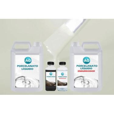 Imagem de Kit Porcelanato Líquido Creme AG - RAL9001 por M² - Resinas ag, 5m²
