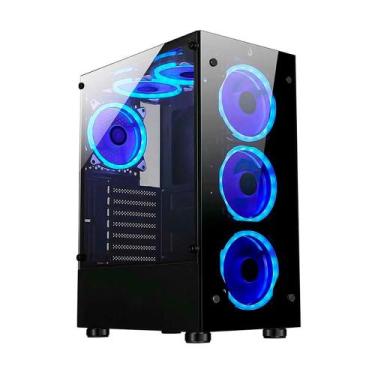 Imagem de Gabinete Gamer Rise Mode Glass 06X Mid Tower Vidro Preto