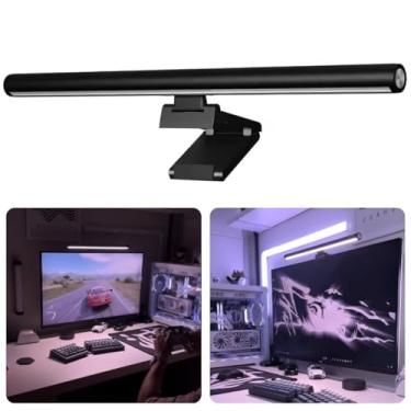 Imagem de Light Bar Luminária Barra de LED para Monitor com 5 Modos de Cor, Intensidade Ajustável e Sensor Touch, Ideal para Estudo, TV, Notebook e Home Office.