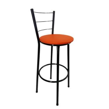 Imagem de Kit banqueta alta para cozinha gourmet americana preta - FortMix, Lara