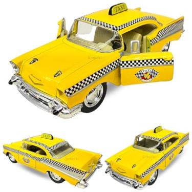 Imagem de Miniatura Taxi Chevrolet Bel Air 1957 Kinsmart Miniatura de carros antigos Escala 1:40