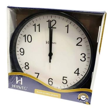 Imagem de Relógio de Parede Herweg Quartz Preto 6101