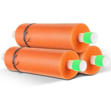 Imagem de Threehoney Conjunto 3/6/12 Catfish Rig Catfishing Tackle Floats Noodle Jugs Catfishing Equipment 33,4 polegadas Linhas de pesca Equipamento de pesca (laranja, conjunto com 3)