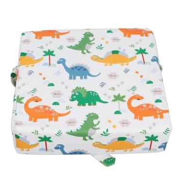 Imagem de Zhjvihx Almofada para Jantar Infantil, Almofada de Assento Infantil Portátil Lavável Portátil Com Fivelas de Segurança para Casa (Branco)