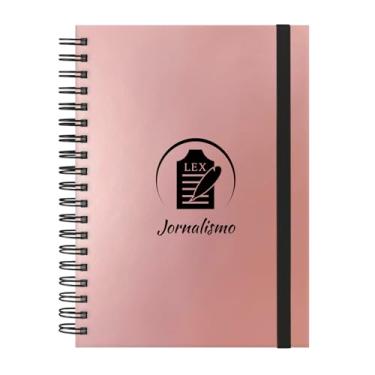 Imagem de Caderno Colegial Plus 12 Matérias Profissões Jornalismo (Rosê Gold)