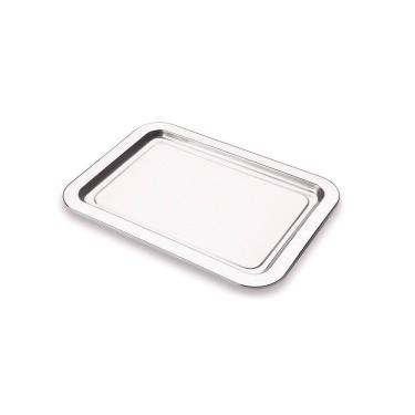 Imagem de Bandeja Retangular 34,5x25cm Lixada Travessa em Inox Forma