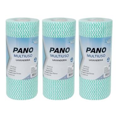 Imagem de Kit 3 Unidades Pano Multiuso Lavanderia, Reutilizável – 300 Unidades, Lavável, Secagem Rápida, 25x30 cm
