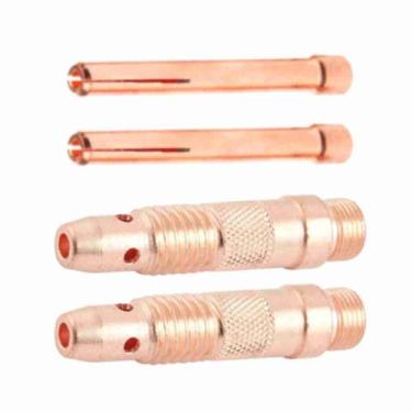 Imagem de Kit 2 Pinça Para Tocha Tig 1.6mm 10N23 + 2 Porta Pinça / Corpo Fixador