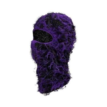 Imagem de Gorro De Malha Com Máscara De Esqui Camuflada Quente À Prova De Vento 