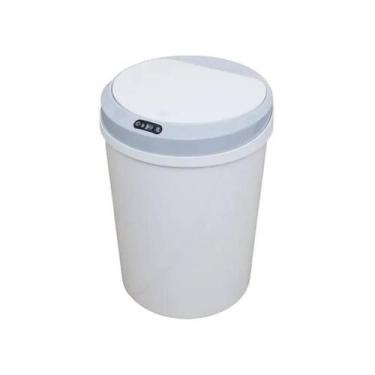 Imagem de Lixeira Inteligente Touch Branca Automática Redonda 12 Lts - Top Rio