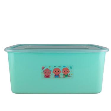 Imagem de Caixa Organizadora Quarto Do Bebe Muliuso Porta Fraldas Brinquedos Roupas 30 Litros Tampa E Trava Verde