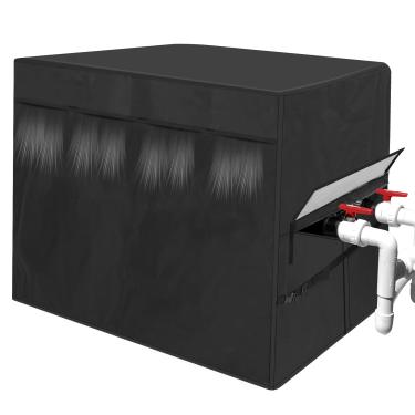 Imagem de tiscover Capa para Aquecedor de Piscina para Hayward, Capa para Aquecedor de Piscina Resistente 600D para Unidades Externas, Capa de Inverno para Aquecedor de Piscina, Capas À Prova D'Água para Bomba