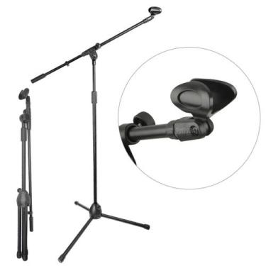 Imagem de Suporte Tripé para Microfone com Cachimbo. - KLX Qualidade e Inovação