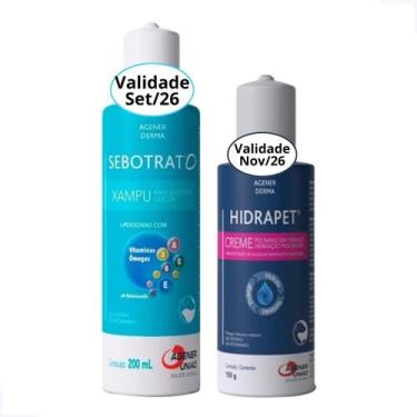 Imagem de Kit Sebotrat O Shampoo 200ml E Hidrapet Creme 100g Agener